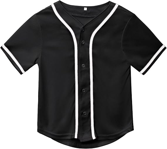 KPOP Kids Baseball Jersey Boys Button Down Shirt Short Sleeve Hip Hop Personalized Sports Uniforms for Girls