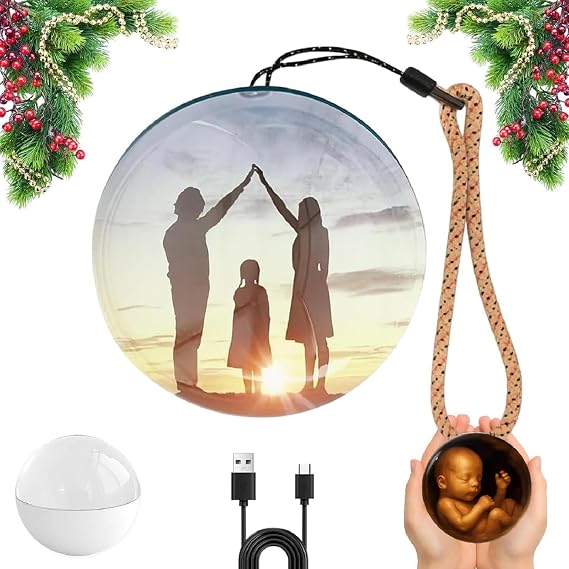 Memory Sphere with WiFi Upload, 3D Video Display, Customizable Keepsake