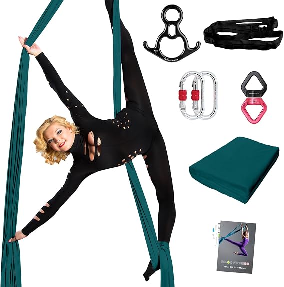 PRIOR FITNESS Pro Aerial Silks Kit, SGS&CE Certified, 9/15/20Yards