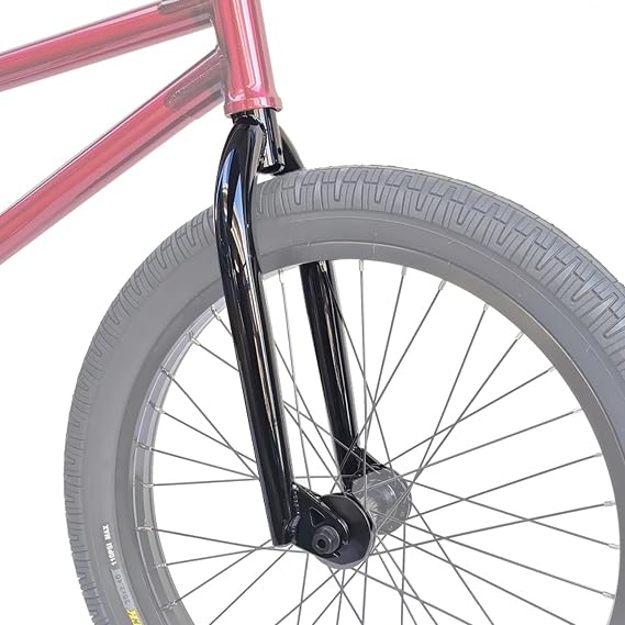 20" BMX Front Fork 4130 Chromoly Steel 1-1/8" (28.6mm) 163mm Steerer High Strength Bicycle Fork for BMX Racing Freestyle Street