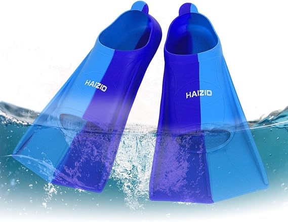Swim Fins for Snorkeling | Anti Slip Silicone Snorkeling Fins with Drainage Holes - Portable Swimming Aids for Men & Women, Soft Children & Adults Training Swim Gear