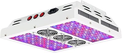 VIPARSPECTRA PAR600 600W 12-band LED Grow Light - 3-Switches Full Spectrum for Indoor Plants Veg and Flower Pack of 2