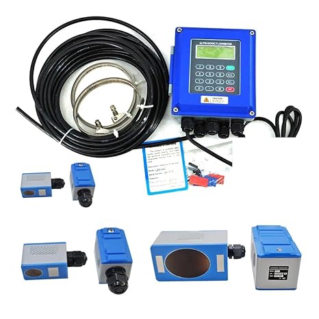 TUF-2000B Water Ultrasonic Flow Meter TS-2/TM-1/TL-1 Wall Mounted Type ModBus Protocol Optional SD Card Storage Liquid Flowmeter(Host TS-2 TM-1 TL-1)