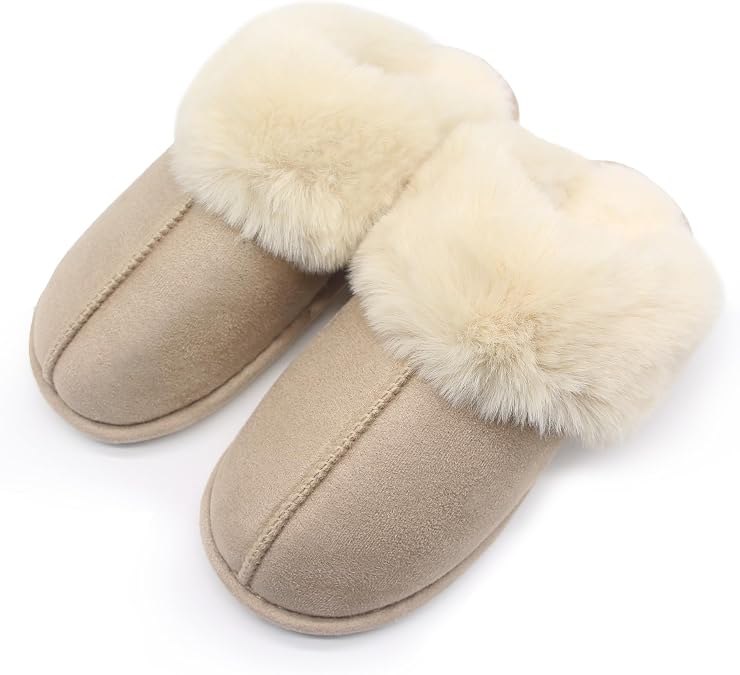 Plush Slippers for Women and Men, Ultra Soft Style Indoor House Shoes, Non-Slip Cozy and Washable slippers
