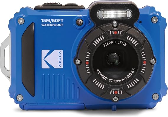 KODAK PIXPRO WPZ2 15M Waterproof Camera - 16MP, 4x Optical Zoom, 1080P Full HD Video (Blue)