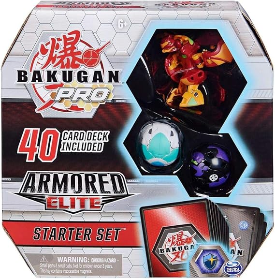 Bakugan Pro, Armored Elite Starter Set with Transforming Creatures, Pyrus Batrix, for Ages 6 & Up