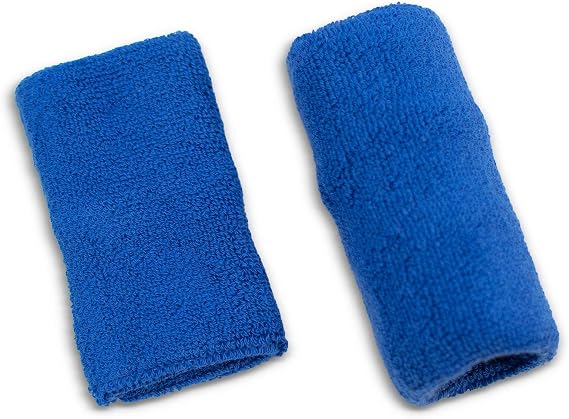 US Glove Sweat Bands for Wrists, Sports Wristbands for Men & Women, Athletic Hand Bands for Tennis, Gymnastics, Basketball, Volleyball, Baseball, Football or Gym Sport, 2-pc Cotton Arm Sweatbands 4.5"
