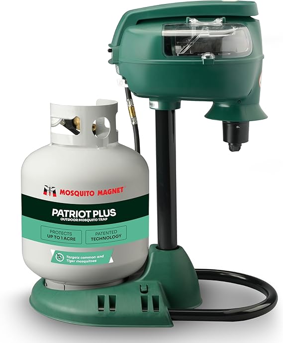 Mosquito Magnet Patriot Plus Propane Mosquito Trap, CO2 Flying Insect Trap | Plug-In Mosquito Trap, Protects up to 1 Acre, Counterflow Technology, 50ft Power Cord, Mosquito Attractant for Outdoors