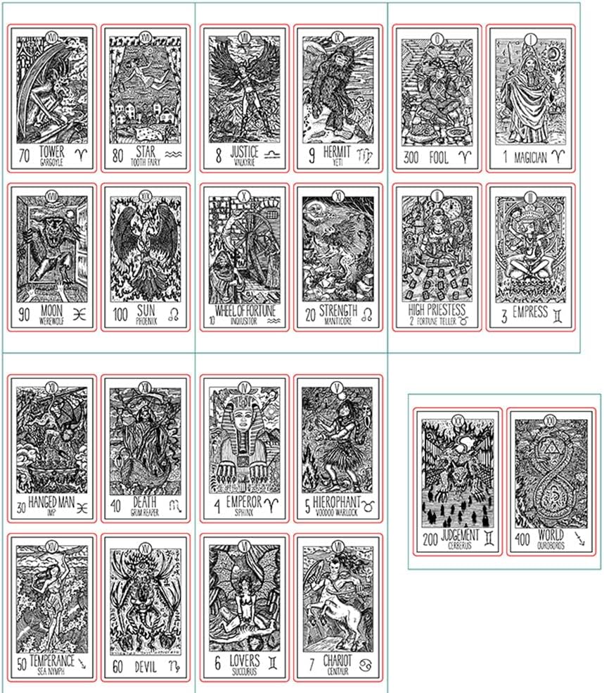 22 Major Fantasy Mystic Tarot Transparent Clear Stamp for DIY Fun Making Scrapbooking
