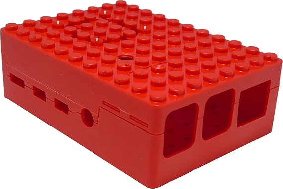 Raspberry Pi 4 Case - Pi-Blox Enclosure (Red)