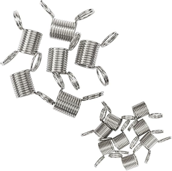 14 Pcs Bead Cord Clips, 6 Large nd 8 Small for Jewelry Making Kumihimo Creative Bead Wire Ends to Prevent Beads from Falling