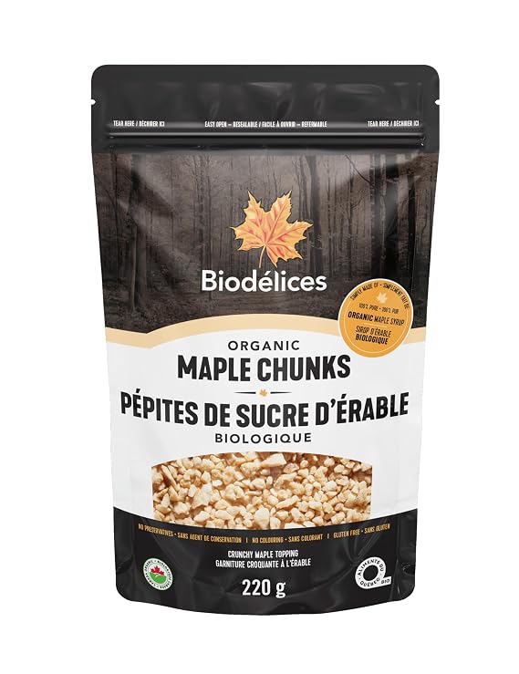 Biodelices - Maple Sugar Chunks 220g - Crunchy Maple Topping