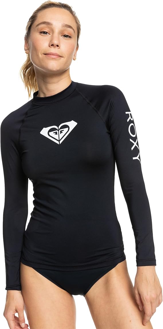Roxy Women's Long Sleeve Compression Fit Rashguard UPF 50+ Quick Dry Recycled Swim Shirt