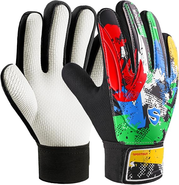 Goalkeeper Gloves for Kids Children Youth Soccer Goalie Gloves Strong Grips