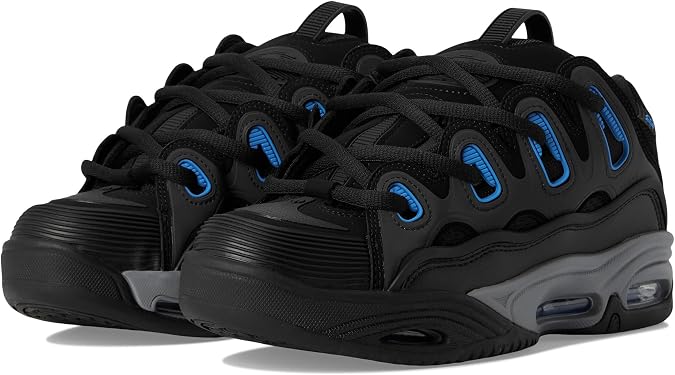 Osiris Men's D3 2001 - Black/White/Silver Medium Trainers