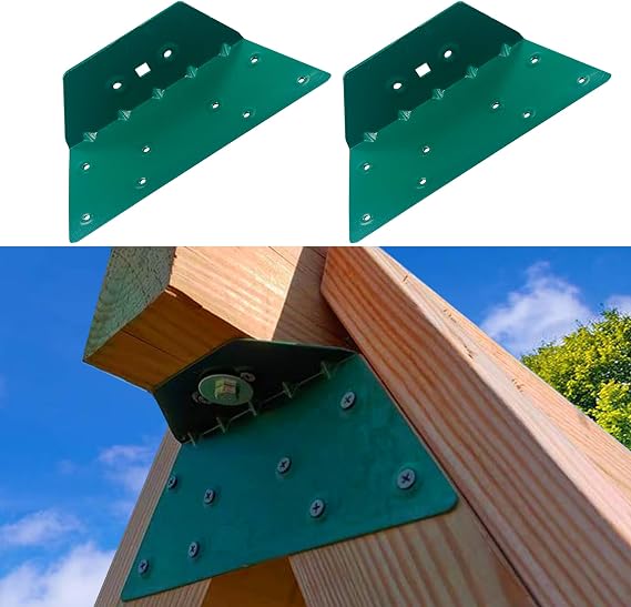 2 Pcs EZ Frame Wooden Swing Accessories, A-Frame Bracket for Swing Set Swing Beam, Swing Fitting, High Strength Support, Green