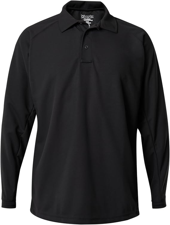Vertx Mens Tactical Polo Shirt, Long Sleeve T-Shirt, Breathable, Tactical Clothing Gear, Police, Security, Relaxed Fit