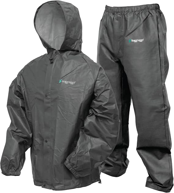 FROGG TOGGS Men's Pro Lite Rain Suit, Waterproof Rain Jacket and Pant Set
