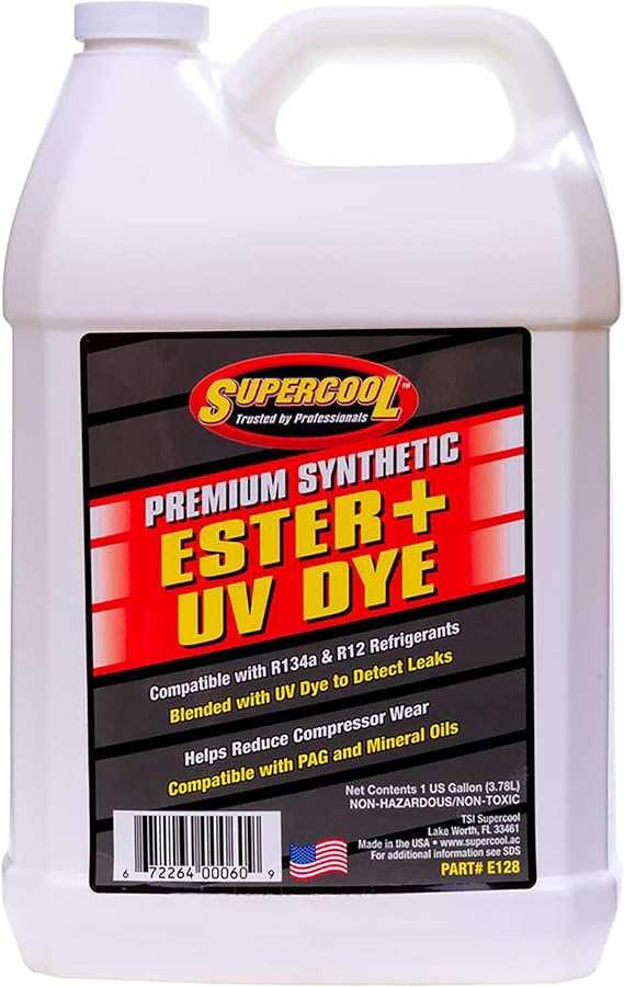 TSI Supercool E128 Ester Oil with UV Dye Gallon 1-Pack