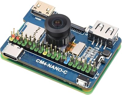Nano Base Board C for Raspberry Pi Compute Module 4 LiteeMMC,Same Size As The CM4,Onboard 8MP Camera,with Raspberry Pi 40PIN GPIO Interface,USB 2.0 Type A,MIPI DSI Port