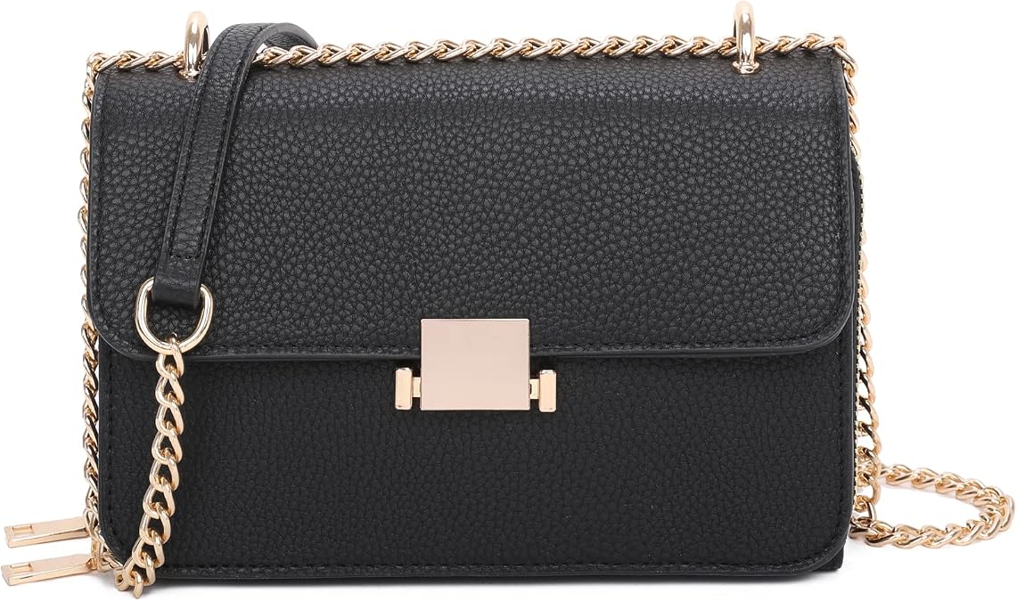 BBTT.ful Square Shoulder Bags for Women Chain Strap Crossbody Bag Medium Leather Evening Bag for Women Satchel Handbags
