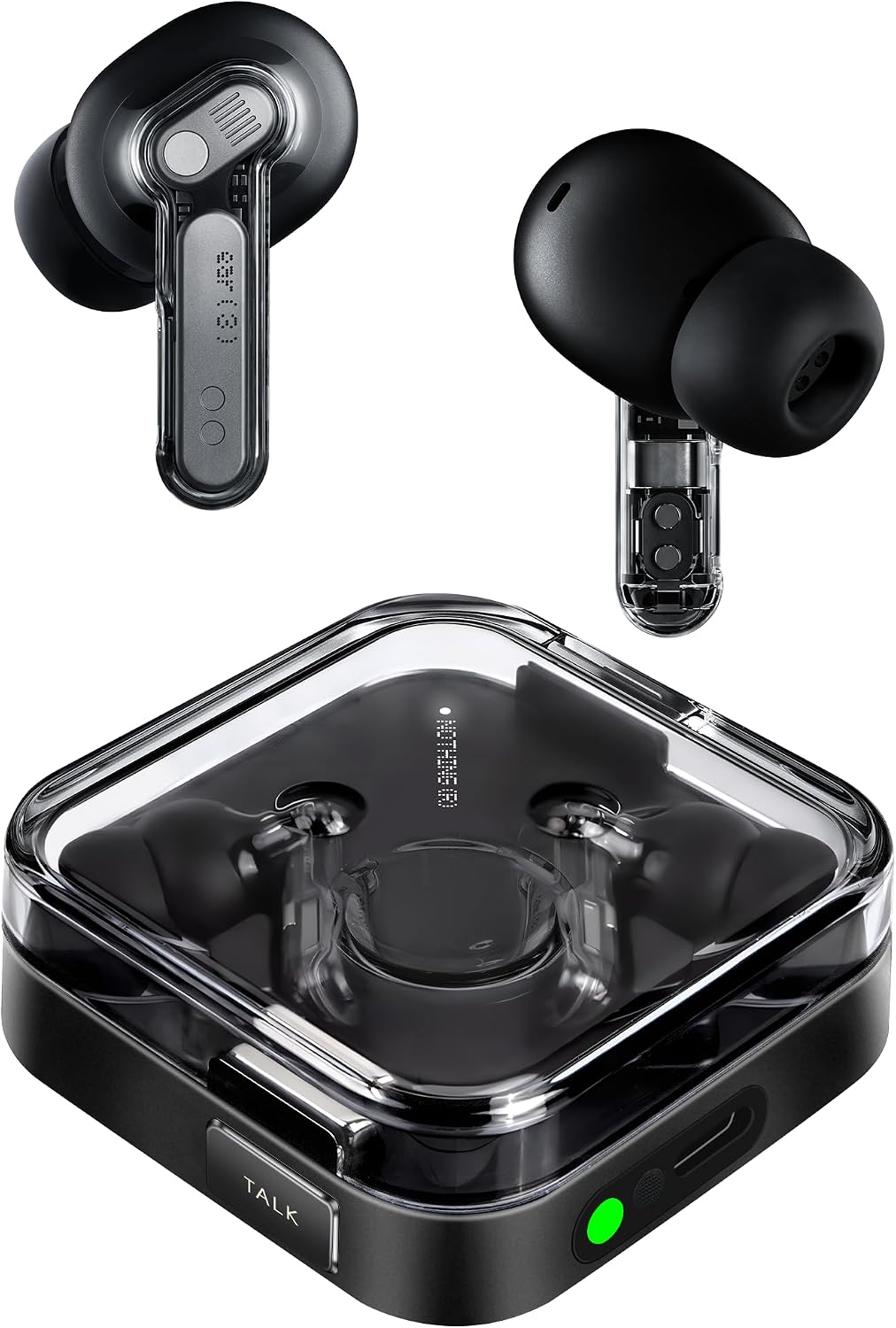 Nothing Ear 3 Wireless Earbuds, Adaptative Noise Cancelling In-ear Headphones with LDAC Hi-Res, Super Mic, IP54, Quick charge, Up to 38 hours of Battery Life, Android and iOS Compatible - Black