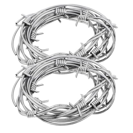 Fake Barbed Wire 2pcs Barbed Wire Roll Razor Fence s Props Halloween Plastic Barb Garland Prank for Crafts Critter