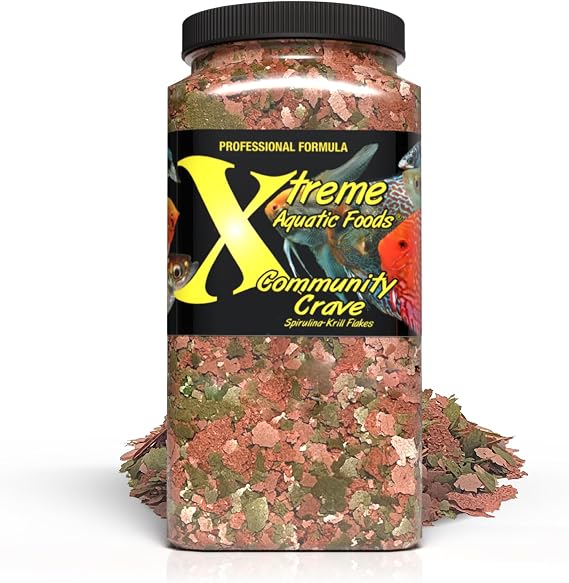 Xtreme Community Crave Flakes - Krill & Spirulina Fish Food (16oz)