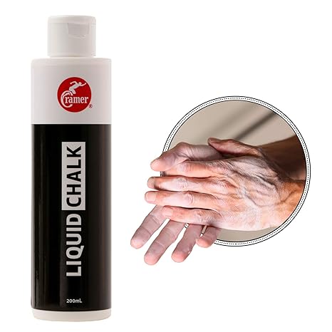 Cramer Liquid Gym Chalk, 200mL (6.76oz), Bottle of Liquid Grip Solution for Improving Grip During Weightlifting, Power Lifting, Gymnastics, Pole Fitness, Rock Climbing, Less Messy Than Block Chalk