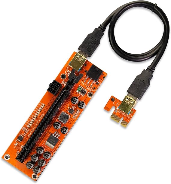 AAAwave PCIE Riser VER 11 PRO 1x to 16x Graphic Extension (Pack of 1)