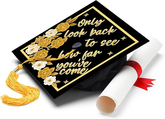 ADVANSYNC EarnedSwag Only Look Back to See Graduation Cap Topper
