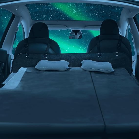 Model Y Camping Mattress Pad, 3 Inch Memory Foam Sleeping Pad Foldable Mattress for SUV Car Bed Conversion, Portable Foam Pad for Road Trips and Travel