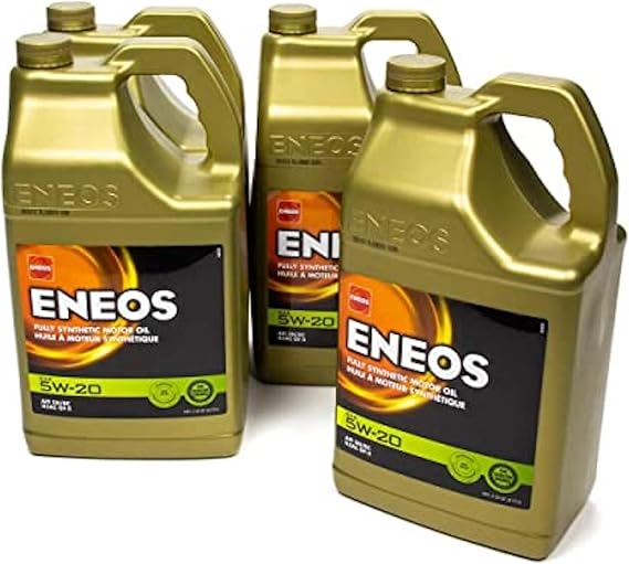 ENEOS 5W-20 Fully Synthetic Motor Oil, 5 Quart, 4 Pack