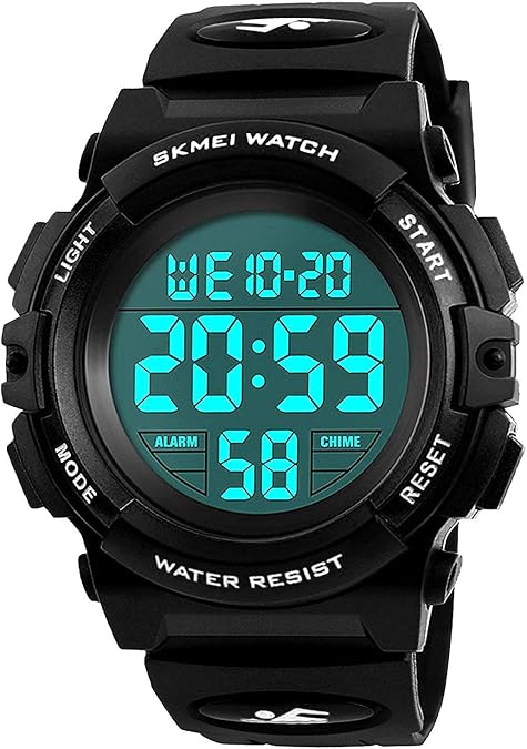 cofuo Kids Digital Watch for Boys Girls, Boys Watches Ages 3-17,Sport Outdoor Watch for Kid, 50M Waterproof Analog Multifunctional Chronograph LED Alarm Stopwatch Silicone Band, Kids Gift