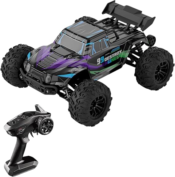 Giffy/Oyuncak 2.4 GhZ Uzaktan Kumandalı 50 Km Hız Yapan Araba, Full Fonksiyon, 4X4 Offroad Arazi Aracı 1300 MaH Şarjlı Pilli Yüksek Teker Araç