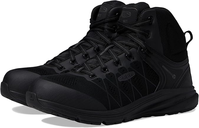 KEEN Utility Men's Vista Energy Mid Composite Toe Int Met Guard Work Boots | Carbon Toe, Oil- And Slip-Resistant, EH-Rated Electrical Protection, Metatarsal Guard, Non-Metallic, Non-Mutilating