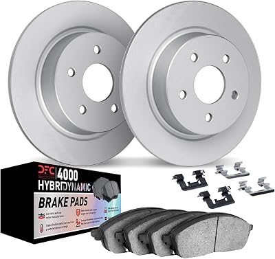 Dynamic Friction Company Brake Kit For 2013-2015 Mitsubishi ASX; 2014-2019 Mitsubishi Outlander; 2013 Mitsubishi Outlander| Rear 4000 HybriDynamic Brake Pads and Rotors Kit|Hardware included