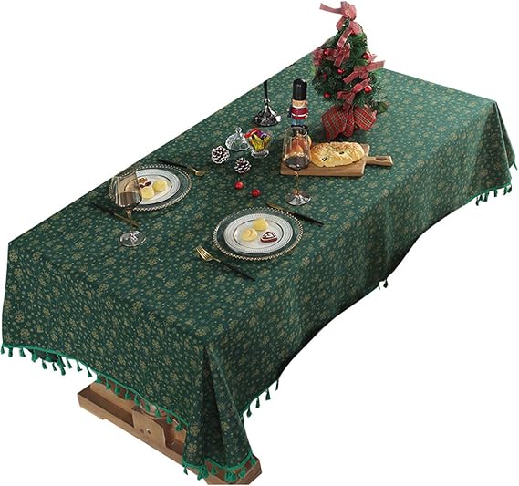 Rectangle Fabric Tablecloth 100x140cm, Table Cloth, Rectangular Cover, Oblong Macrame Tablecloths,for Elegant Holiday Long Dinner Tables Kitchen Dining Picnic Table
