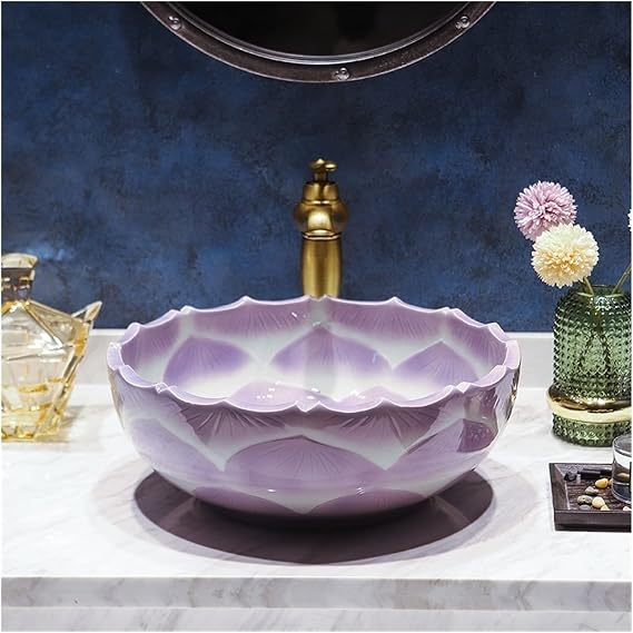 Bathoom Sink Ceramic Bathroom Vessel Vanity Sink Above Counter Bathroom Vessel Sink Washing Art Basin Bowl Bathroom Vessel Sinks