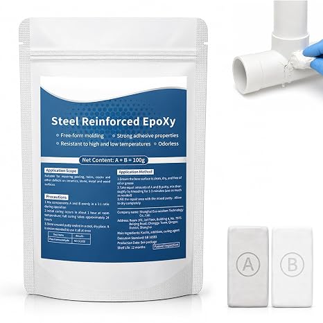 Steel Reinforced Epoxy Putty,Epoxy Putty Fast Repair Clay,2026 New Waterproof Heat-Resistant Epoxys Puttys Repair Kit,Fast Repair AB Two-Part Epoxy Clay Filler for Bonding Metal,Plastic,Wood (1Pc)