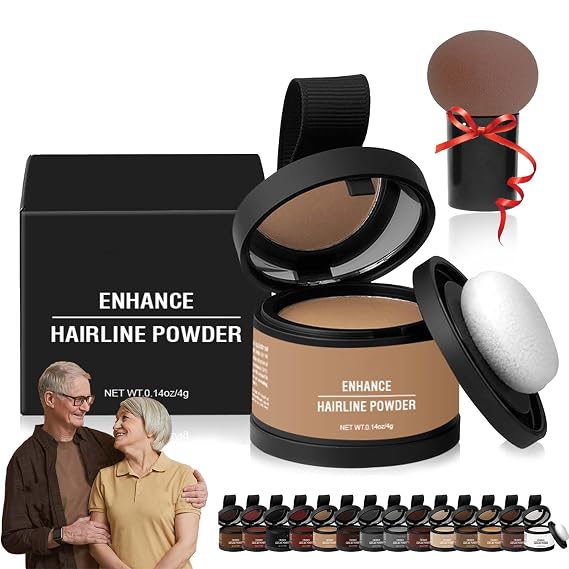 May Cheer Pang Pang Hair Powder, Maycheer Hair Shadow, Maycheer Hairline Shadow Powder, Root Touch Up Hair Color, Maycheer Pang Pang Magic Root Cover Up with Mirror (#05 Dark Blonde)