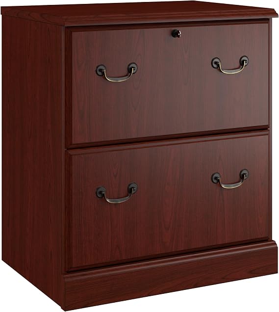 Bush Business Furniture Arlington 2 Drawer Lateral File Cabinet in Harvest Cherry, Letter, Legal, A4-Size Document Storage for Home and Professional Office