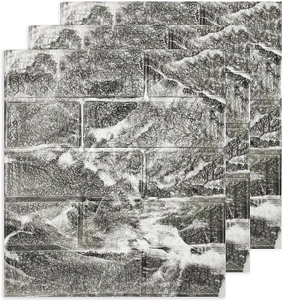 3D Wall Panels Peel and Stick, 29 Sq Ft Coverage Wall Tiles, PE Wallpaper Decal with Self-Adhesive Waterproof Foam, Suitable for Interior Wall Decorations 20 Pcs