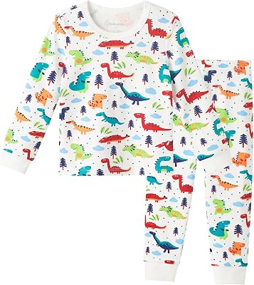 pureborn Baby Pajamas Set Pjs - Kids Toddler Boy Girl Short Long Sleeve Snug Fit Sleepwear 2pcs 12M-7Y