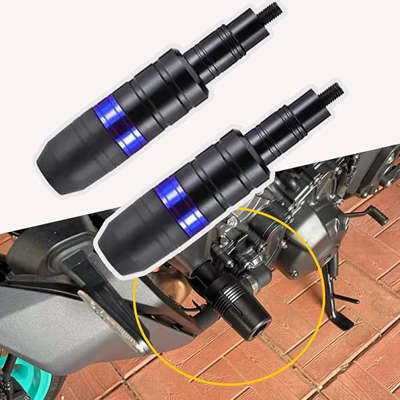 Motorcycle Frame Sliders for Benelli TRK 125 251 502 2016-2025,Aluminum Anti-Fall Rod,Protection Rod,Crash Pads,Engine Protector Exhaust Sliders Accessories,Blue