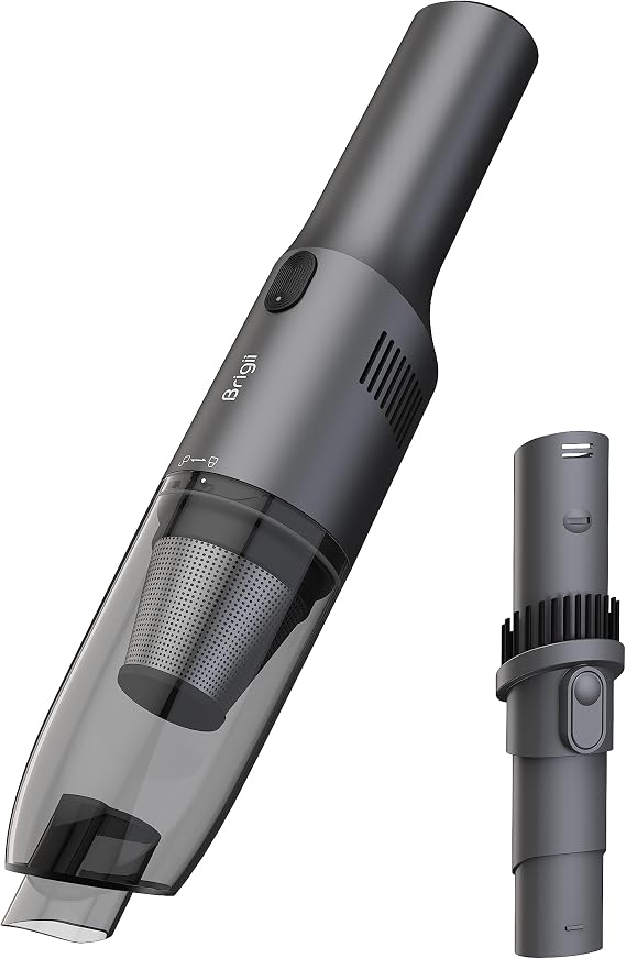 Brigii Crevice Vacuum with BRUSHLESS DC Motor, Mini Vacuum, Cordless Handheld Vacuum Cleaner,Lightweight 0.83lbs, USB-C Rechargeable-MX20