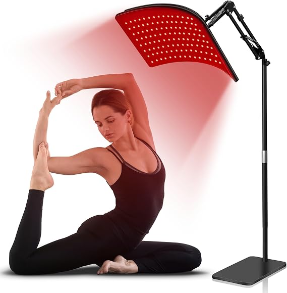 Red Light Therapy for Body, 2 in 1 Removable Red Light Pad or Combined with Stand, Infrared Light Therapy Lamp with Timer Control, 660nm 850nm for Elderly Athletes Fitness Pets (with Elastic Strap)