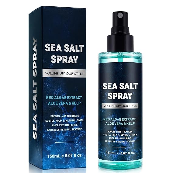 Sea Salt Spray, Beach Wave & Volumizing Sea Salt Spray for Hair, Texturing Spray for Men & Women, Salt Spray for Hair to Add Volume and Texture