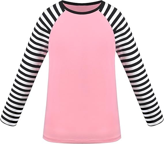 Sunny Fashion Girls Top Shirt Long Sleeve Pullover Love Heart Valentine Loose