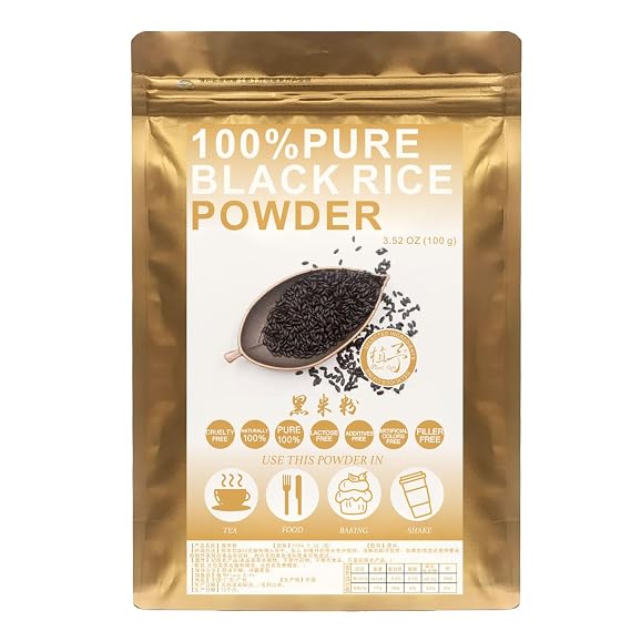 Plant Gift 100% Pure Black Rice Powder , For Baking 100g/3.25oz